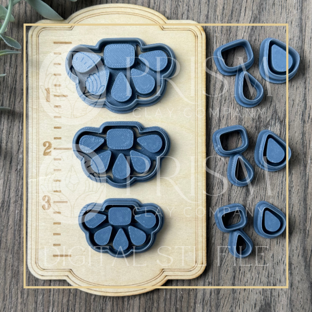 WESTERN FAUX TURQ DAISY DROP BUNDLE CUTTER STL File | Digital Instant Download | 3D Printing STL File | Polymer Clay Cutter | Polymer Clay Cutter STL File (Copy)