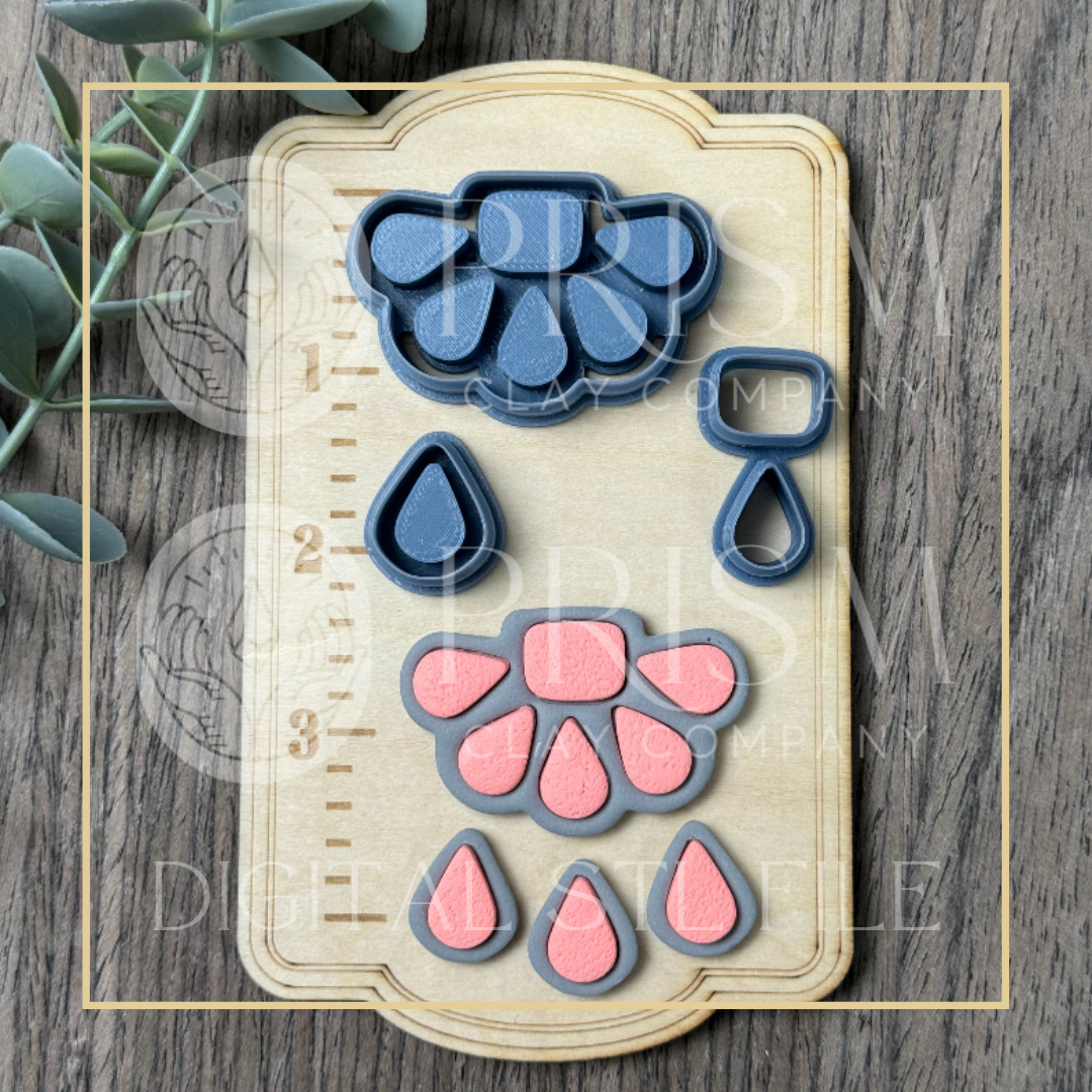 WESTERN FAUX TURQ DAISY DROP BUNDLE CUTTER STL File | Digital Instant Download | 3D Printing STL File | Polymer Clay Cutter | Polymer Clay Cutter STL File (Copy)