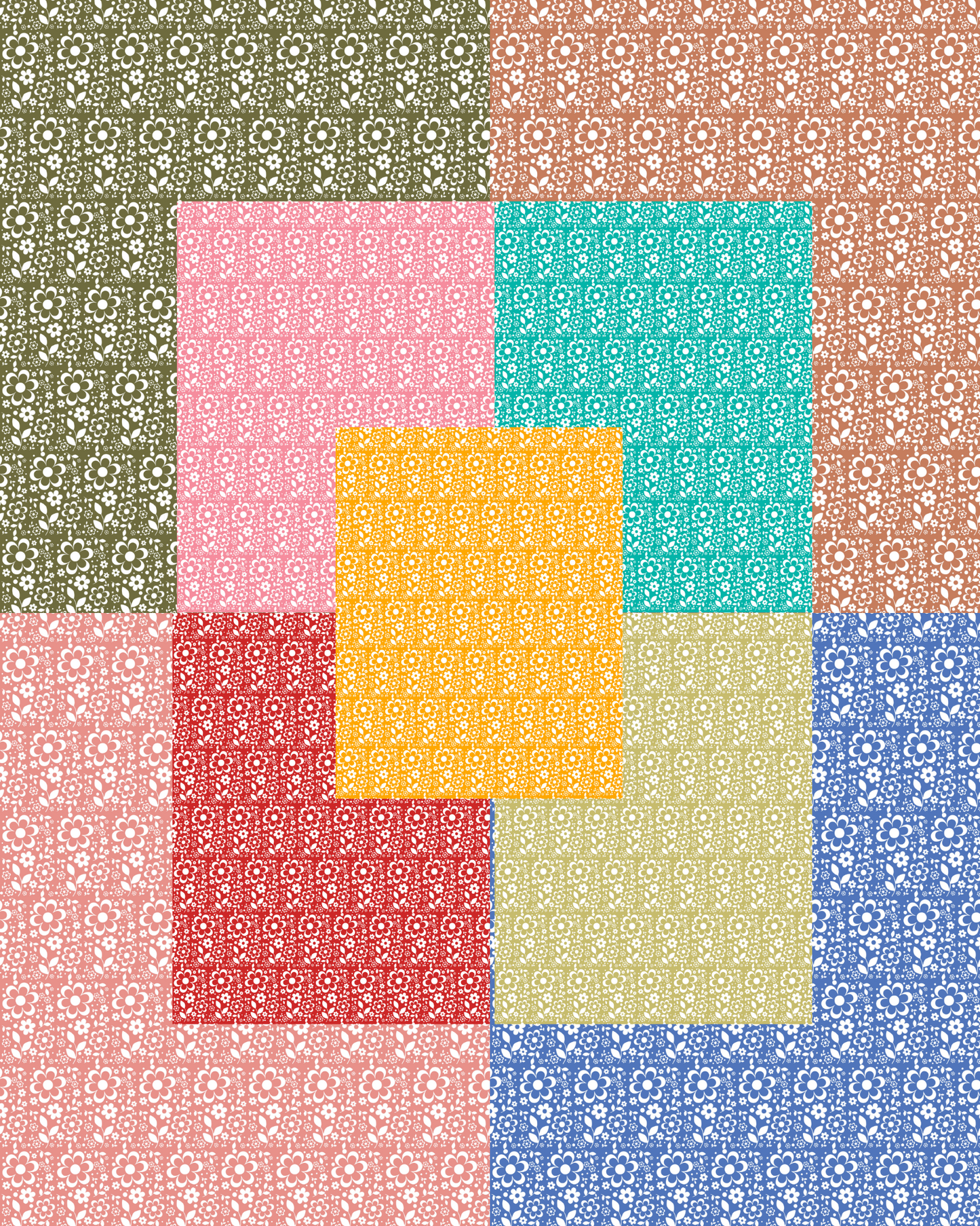 PCC VK111 PYREX FLORAL (10 OPTIONS) Transfer Paper | POLYMER CLAY