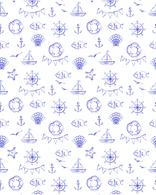 PCC 1042 BLUE TINY NAUTICAL Transfer Paper | THE CHARM BAR