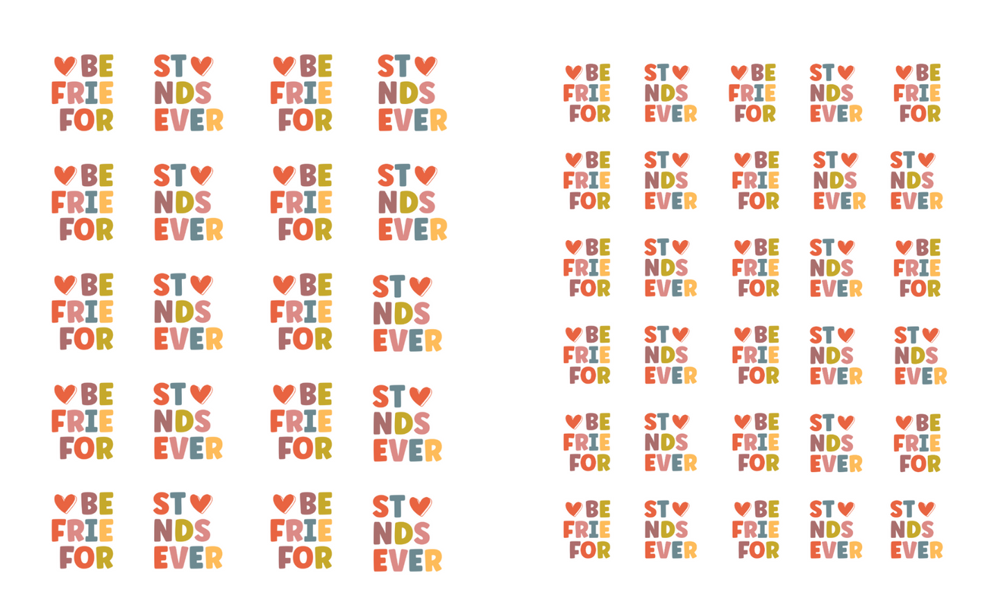 PCC 2061 BEST FRIENDS FOREVER (2PK) Transfer Paper | THE CHARM BAR