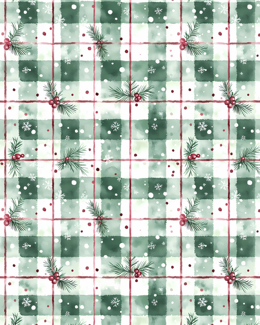 PCC 2043 CHRISTMAS PLAID Transfer Paper | CHRISTMAS | POLYMER CLAY