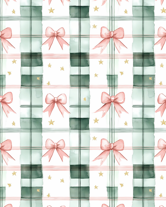 PCC 2045 CHRISTMAS PLAID Transfer Paper | CHRISTMAS | POLYMER CLAY