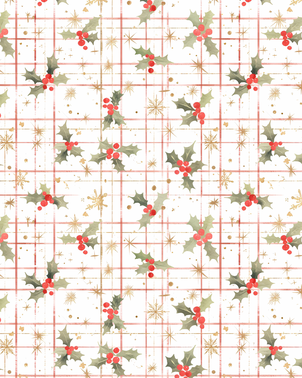 PCC 2046 CHRISTMAS PLAID Transfer Paper | CHRISTMAS | POLYMER CLAY