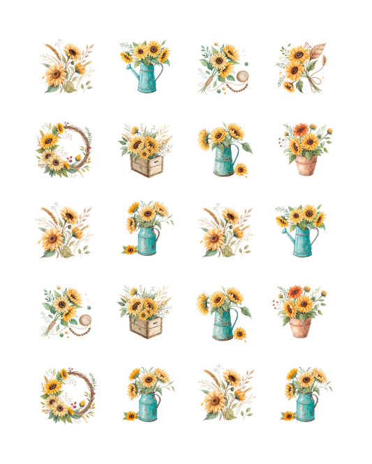 PCC 2056 SUNFLOWERS Transfer Paper | THE CHARM BAR