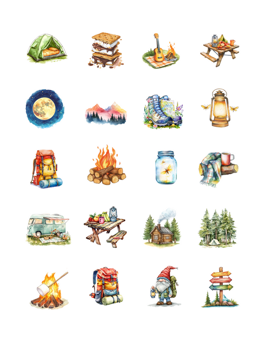 PCC 2058 CAMPING A Transfer Paper | THE CHARM BAR