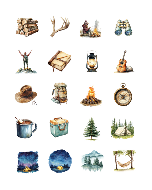 PCC 2059 CAMPING B Transfer Paper | THE CHARM BAR