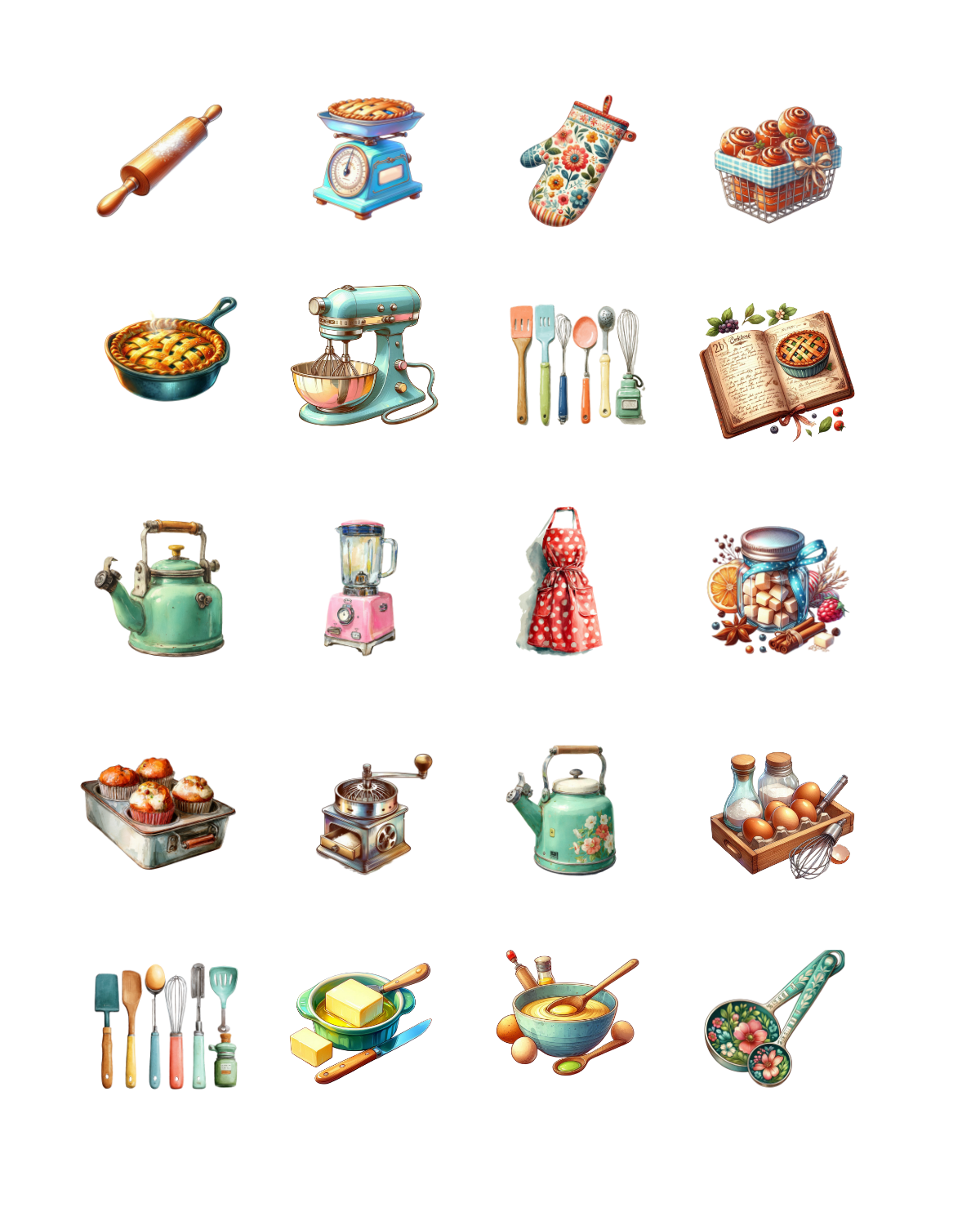 PCC 2090 RETRO KITCHEN Transfer Paper | THE CHARM BAR