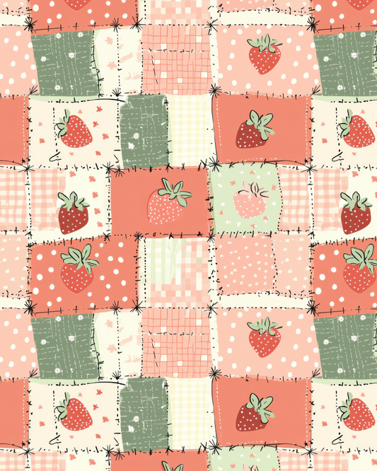 PCC 1040 STRAWBERRY RED PATCHWORK Transfer Paper | THE CHARM BAR