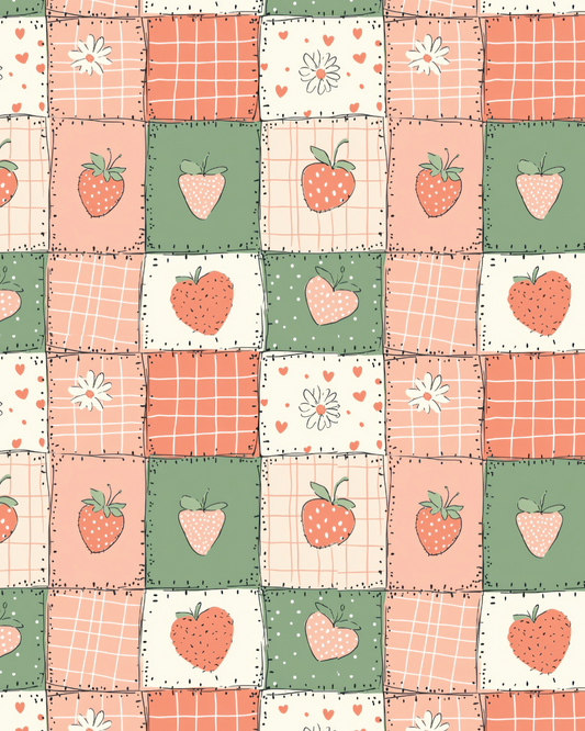 PCC 1041 STRAWBERRY PEACH PATCHWORK Transfer Paper | THE CHARM BAR