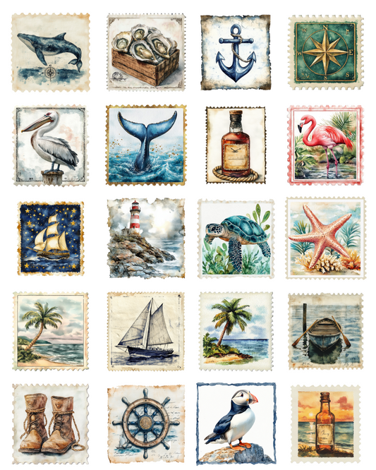 PCC 1013 NAUTICAL STAMPS A Transfer Paper | THE CHARM BAR