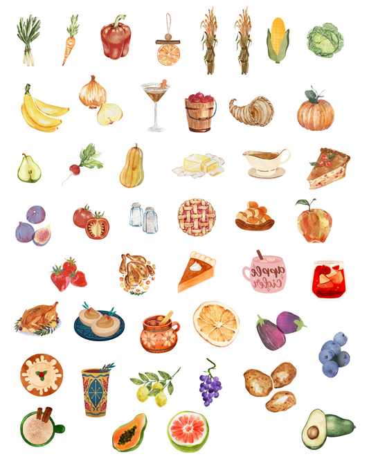 PCC 1048 THANKGIVING FOODS Transfer Paper | THE CHARM BAR