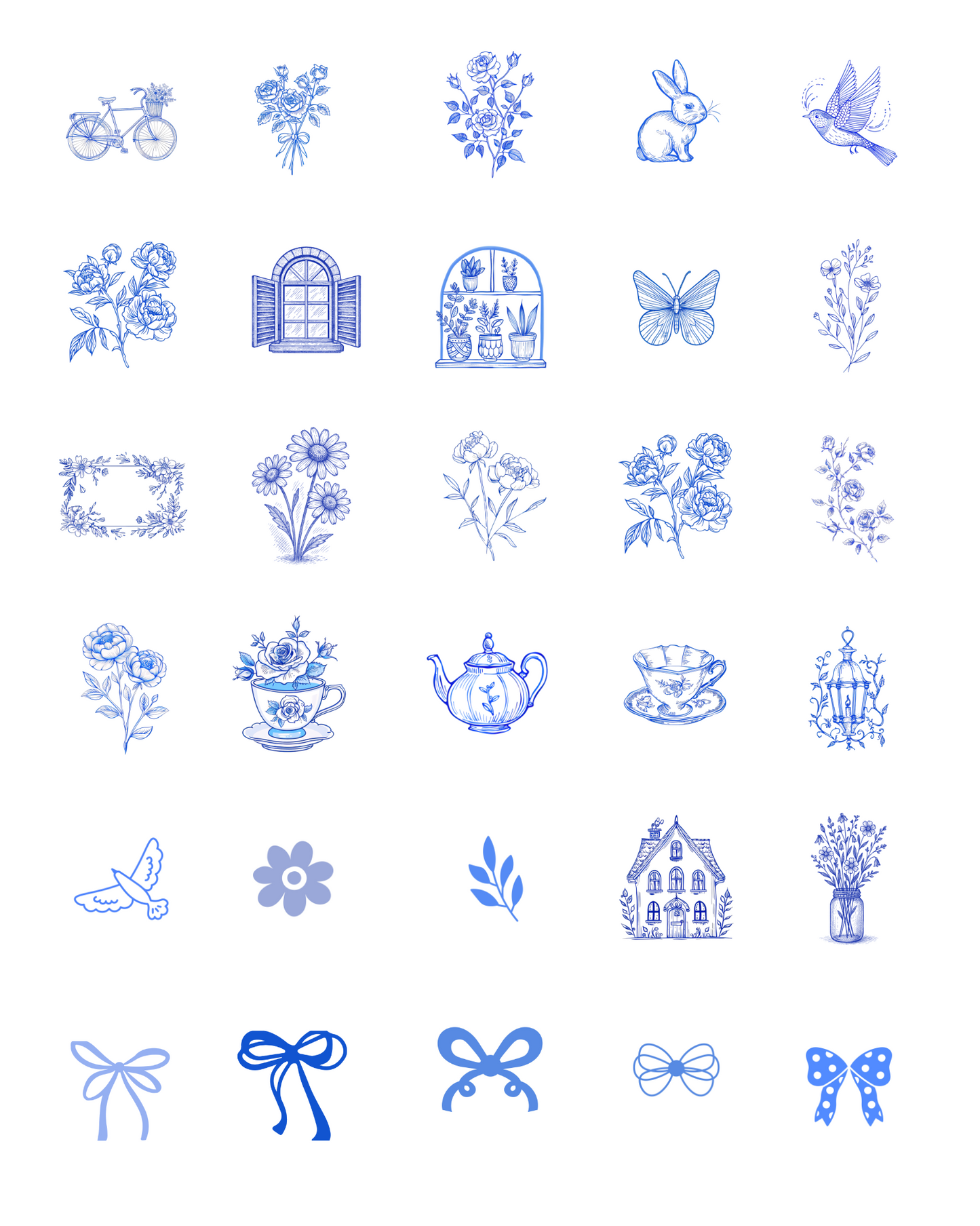 PCC 1061 BLUE COQUETTE Transfer Paper | THE CHARM BAR