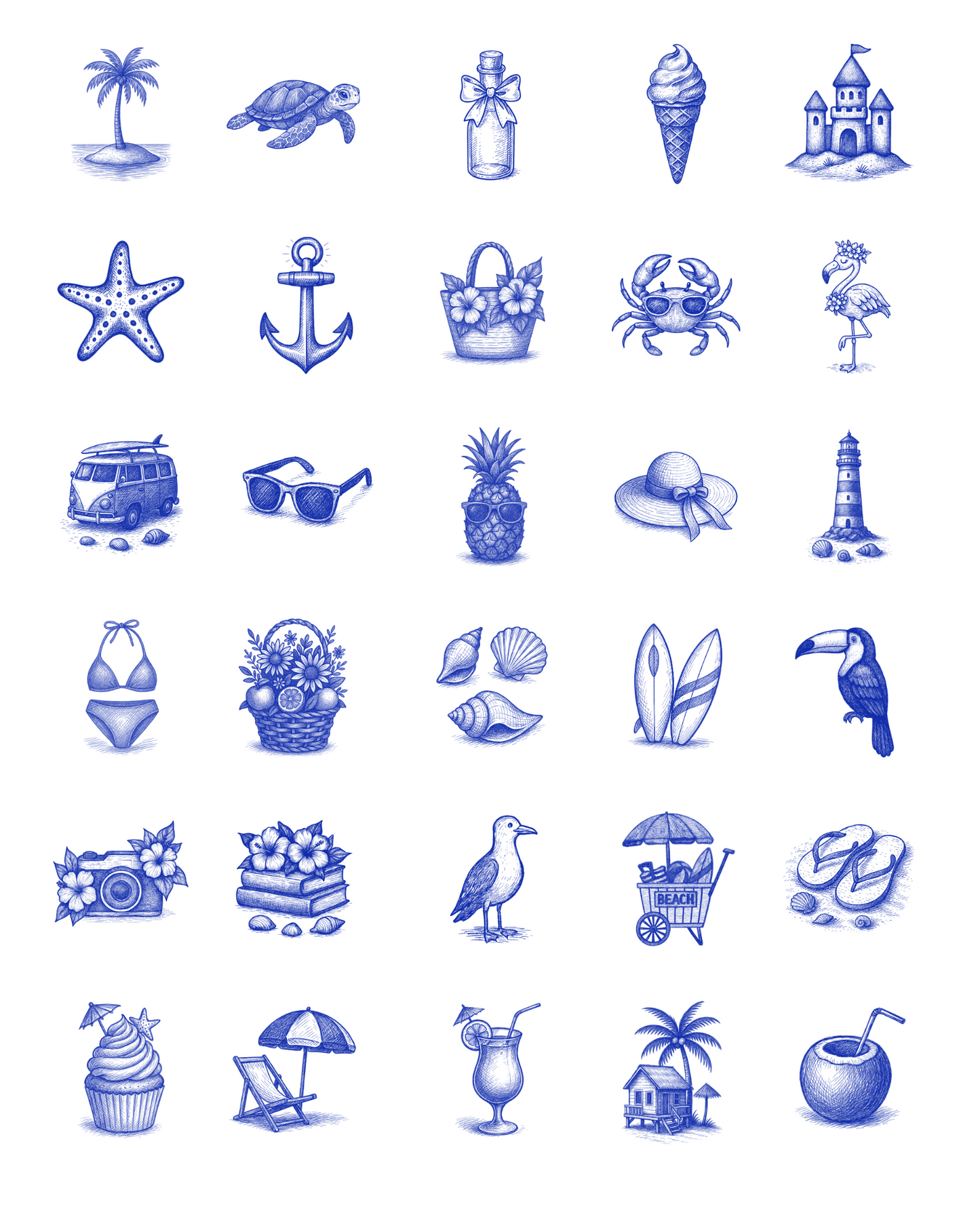 PCC 1063 BLUE NAUTICAL Transfer Paper | THE CHARM BAR