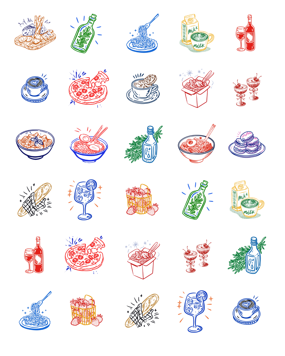 PCC 1059 COLORFUL FOOD Transfer Paper | THE CHARM BAR