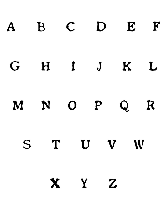 PCC 1049 ALPHABET TYPERWRITER Transfer Paper | THE CHARM BAR