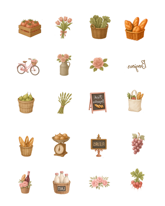 PCC 1075 FRENCH GROCERY Transfer Paper | THE CHARM BAR