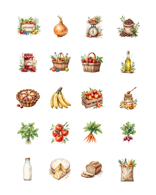 PCC 1080 COTTAGECORE GROCERY Transfer Paper | THE CHARM BAR