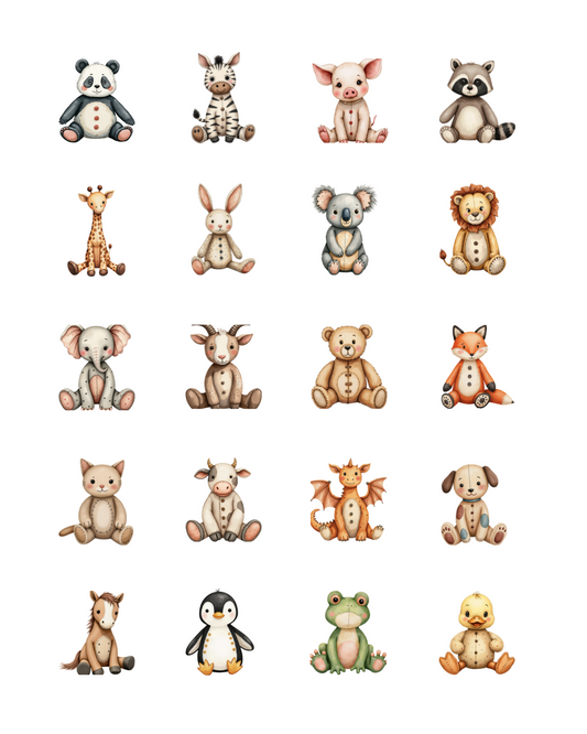 PCC 1085 PLUSH STUFFED ANIMALS Transfer Paper | THE CHARM BAR