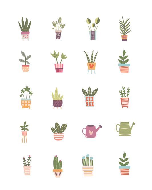 PCC 1087 HOUSEPLANTS Transfer Paper | THE CHARM BAR