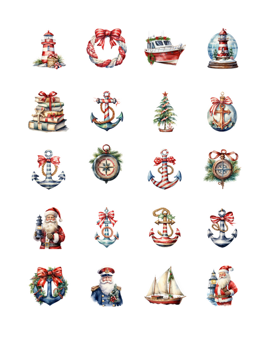 PCC 1090 NAUTICAL CHRISTMAS Transfer Paper | THE CHARM BAR