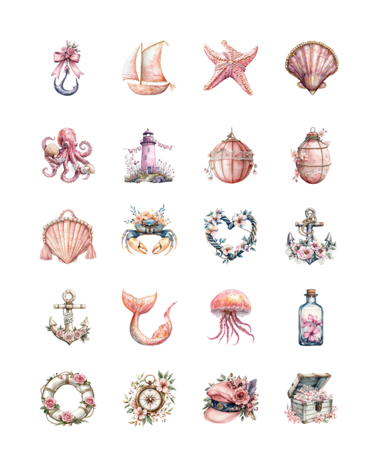 PCC 1091 PINK BOHO NAUTICAL Transfer Paper | THE CHARM BAR