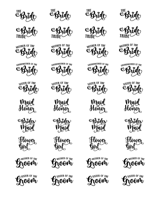 PCC 1099 TEAM BRIDE Transfer Paper | THE CHARM BAR