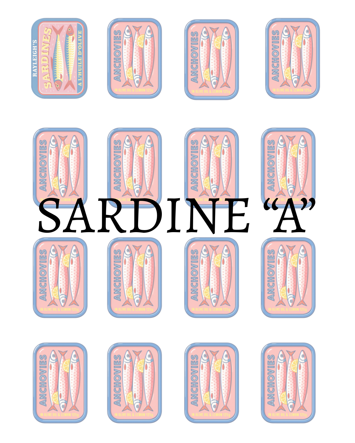 SARDINE "A" TRANSFER PAPER & CUTTER | MATCHING CUTTERS | POLYMER CLAY CUTTERS