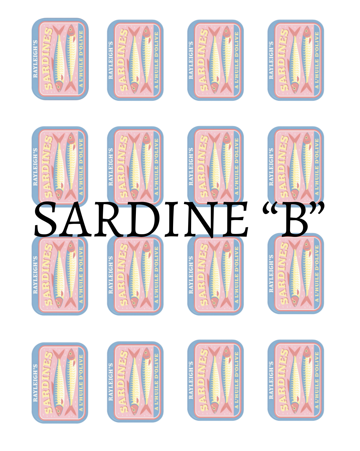 SARDINE "B" TRANSFER PAPER & CUTTER | MATCHING CUTTERS | POLYMER CLAY CUTTERS