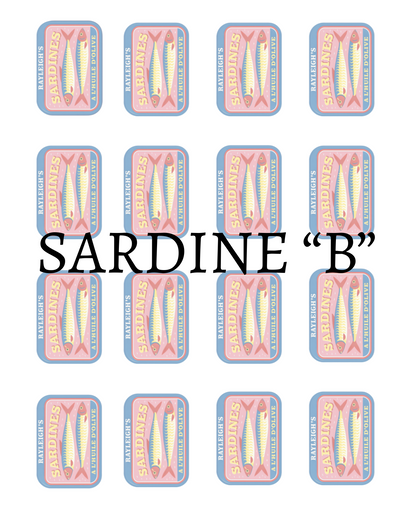 SARDINE "B" TRANSFER PAPER & CUTTER | MATCHING CUTTERS | POLYMER CLAY CUTTERS