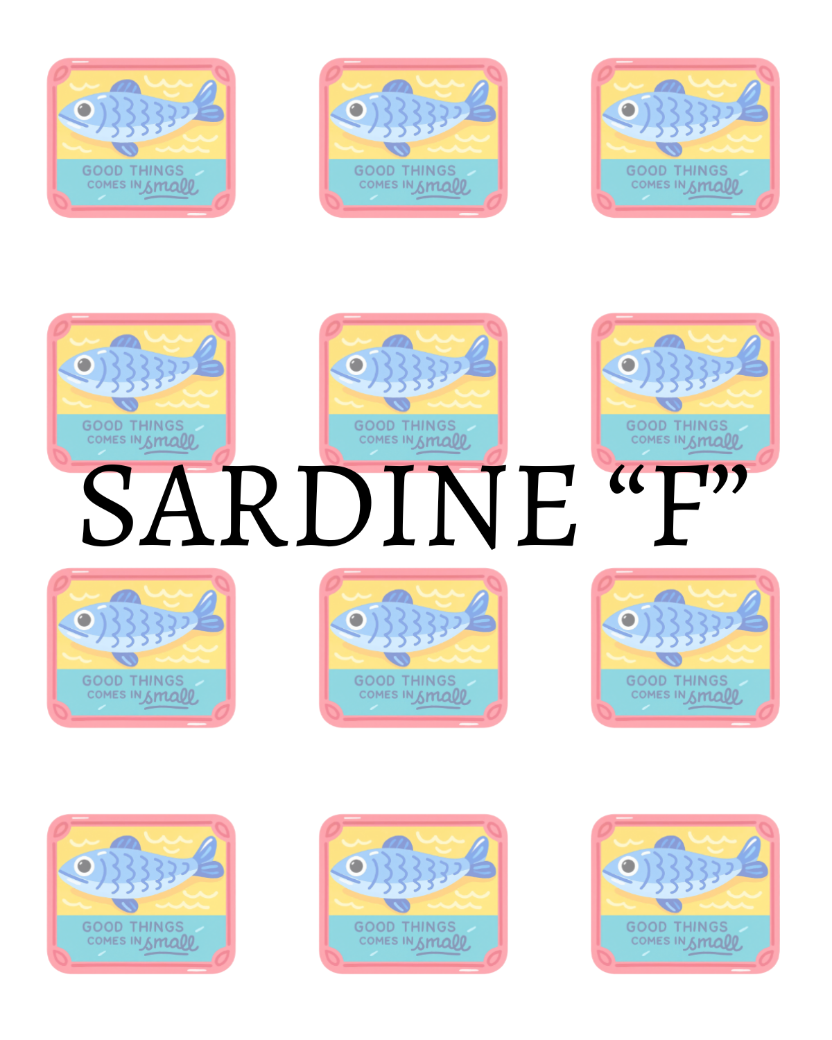 SARDINE "F" TRANSFER PAPER & CUTTER | MATCHING CUTTERS | POLYMER CLAY CUTTERS