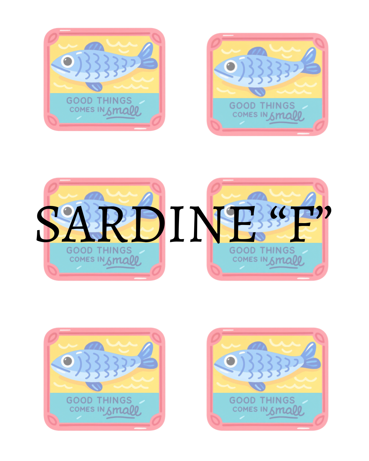SARDINE "F" TRANSFER PAPER & CUTTER | MATCHING CUTTERS | POLYMER CLAY CUTTERS