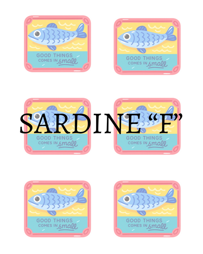 SARDINE "F" TRANSFER PAPER & CUTTER | MATCHING CUTTERS | POLYMER CLAY CUTTERS