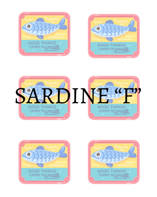SARDINE "F" TRANSFER PAPER & CUTTER | MATCHING CUTTERS | POLYMER CLAY CUTTERS
