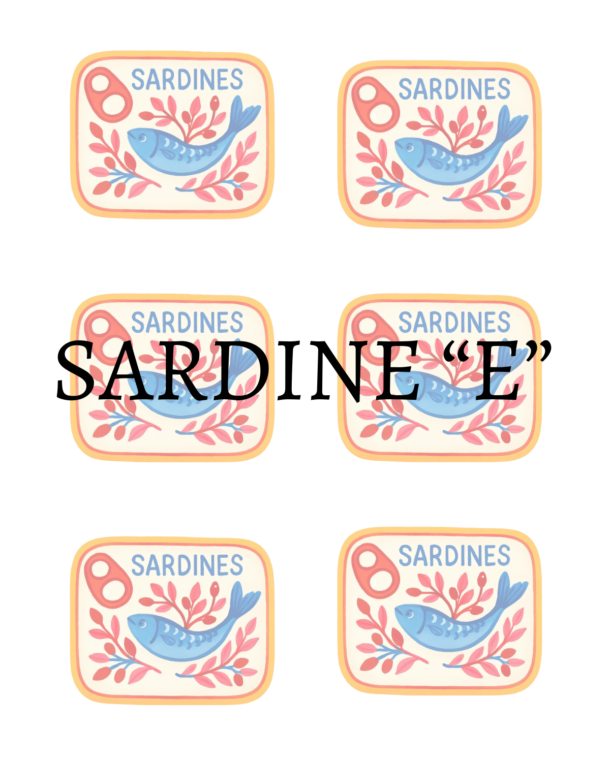 SARDINE "E" TRANSFER PAPER & CUTTER | MATCHING CUTTERS | POLYMER CLAY CUTTERS