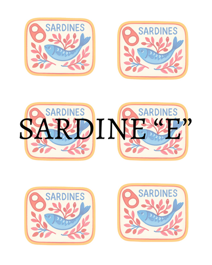 SARDINE "E" TRANSFER PAPER & CUTTER | MATCHING CUTTERS | POLYMER CLAY CUTTERS