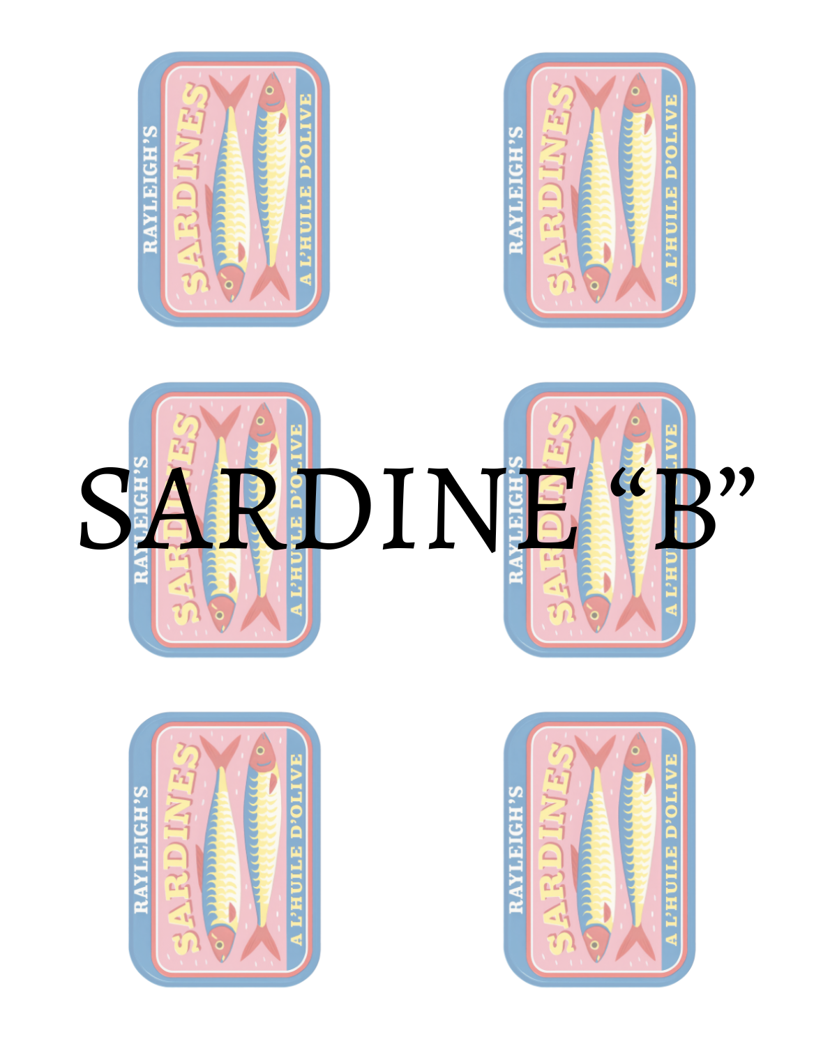 SARDINE "B" TRANSFER PAPER & CUTTER | MATCHING CUTTERS | POLYMER CLAY CUTTERS