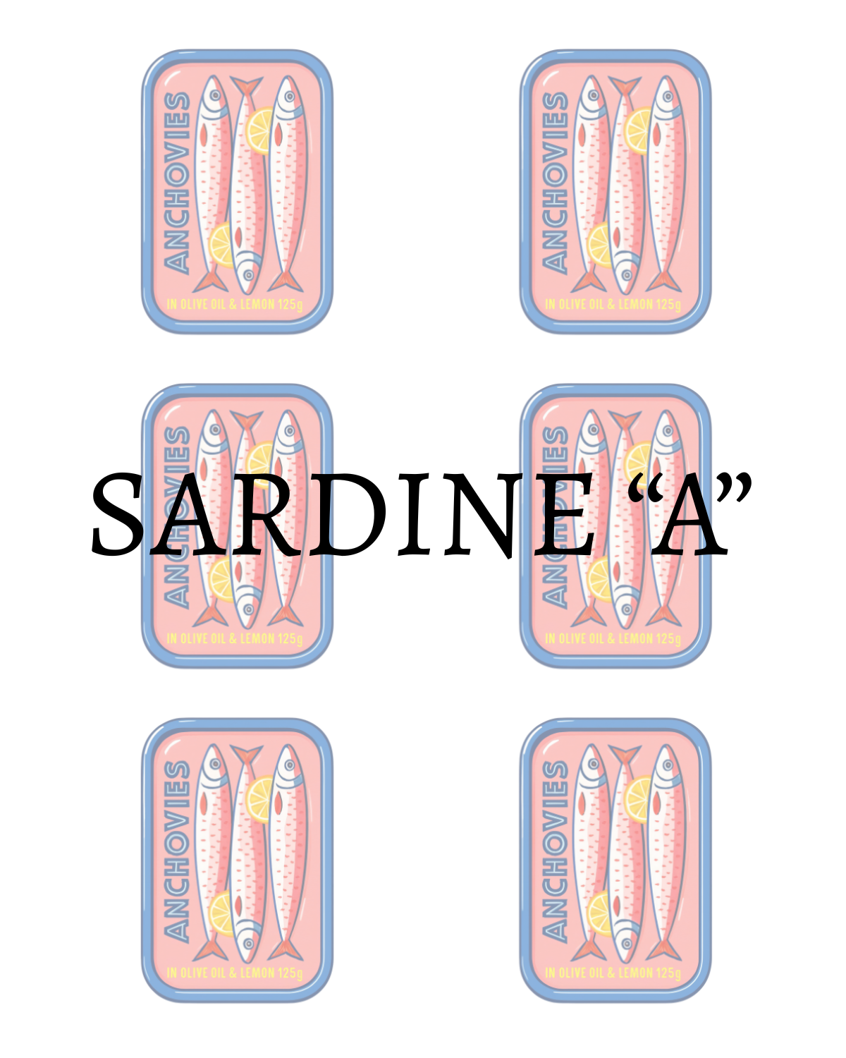 SARDINE "A" TRANSFER PAPER & CUTTER | MATCHING CUTTERS | POLYMER CLAY CUTTERS