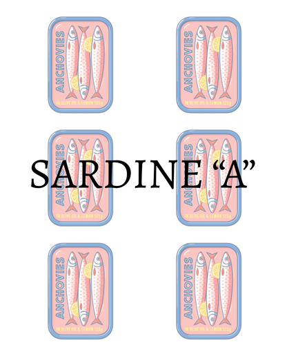 SARDINE "A" TRANSFER PAPER & CUTTER | MATCHING CUTTERS | POLYMER CLAY CUTTERS