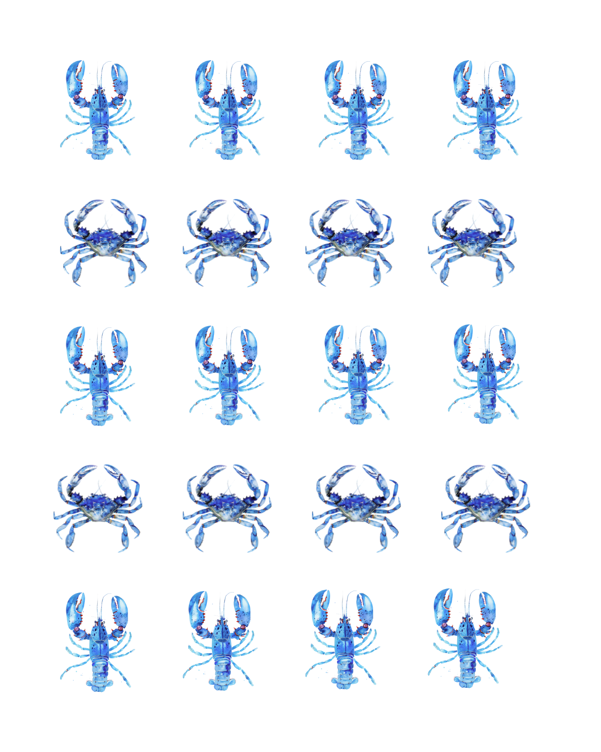 PCC 2021 BLUE CRAB LOBSTER Transfer Paper | THE CHARM BAR