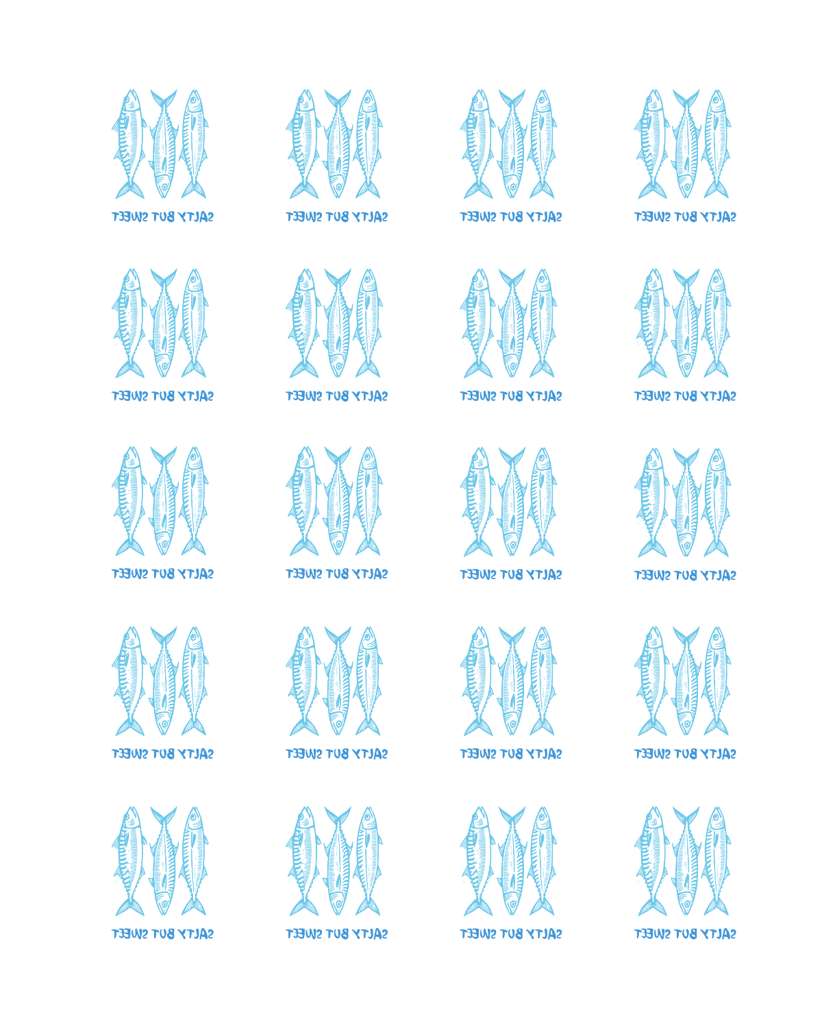 PCC 2031 SALTY BUT SWEET SARDINES Transfer Paper | THE CHARM BAR