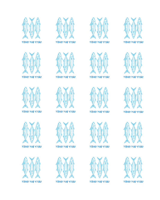 PCC 2031 SALTY BUT SWEET SARDINES Transfer Paper | THE CHARM BAR