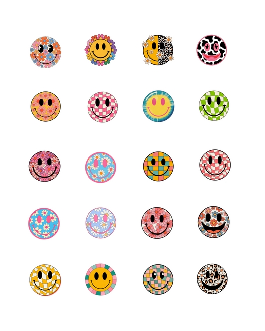PCC 2017 HIPPIE SMILEY FACES Transfer Paper | THE CHARM BAR