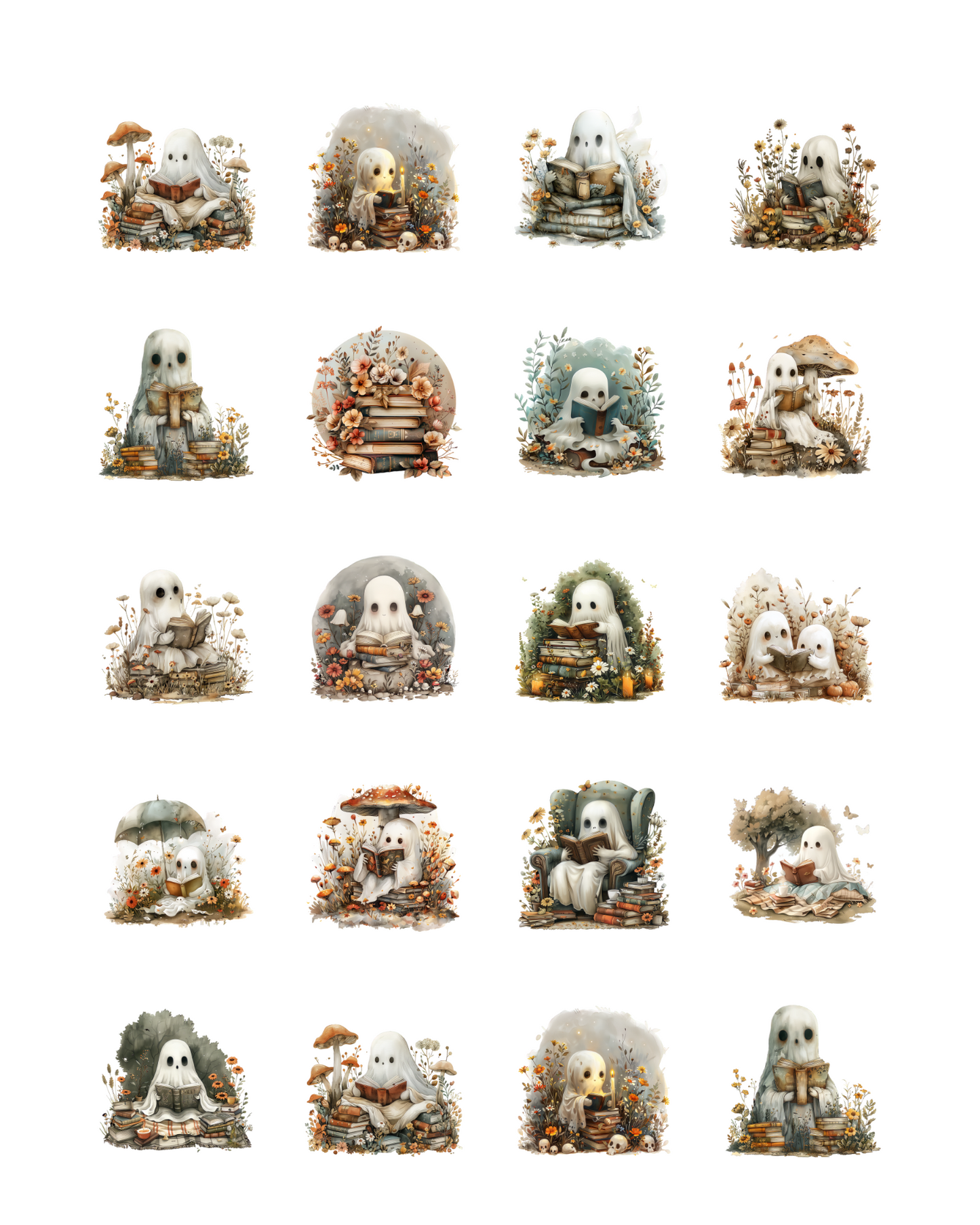 PCC 2039 BOOKISH GHOSTS Transfer Paper | THE CHARM BAR