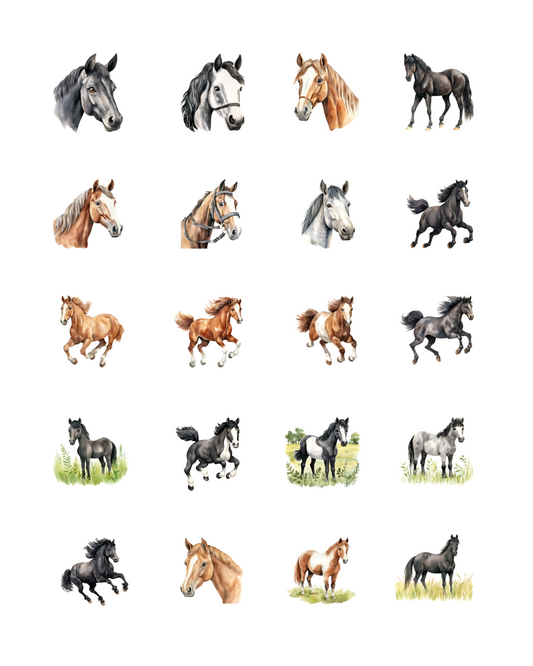 PCC 2067 HORSE Transfer Paper | THE CHARM BAR
