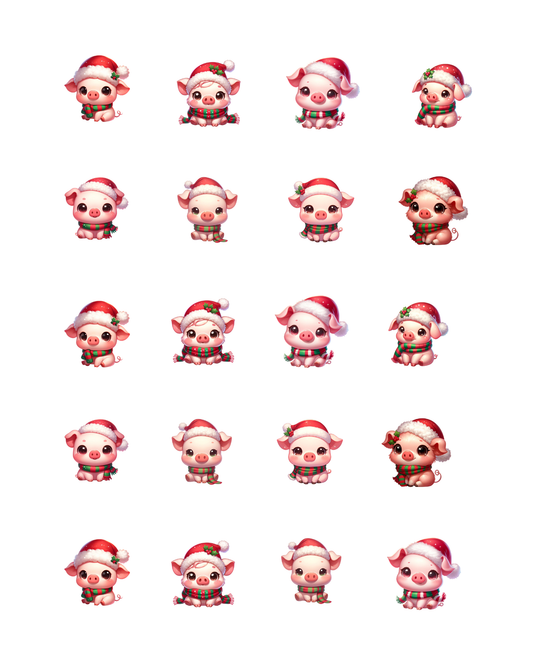 PCC 2105 SANTA PIGS Transfer Paper | THE CHARM BAR