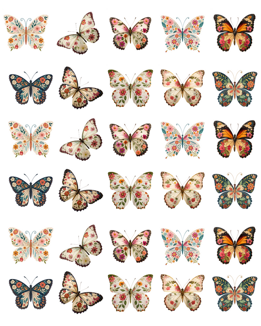 PCC 1011 BOHO BUTTERFLIES Transfer Paper | THE CHARM BAR