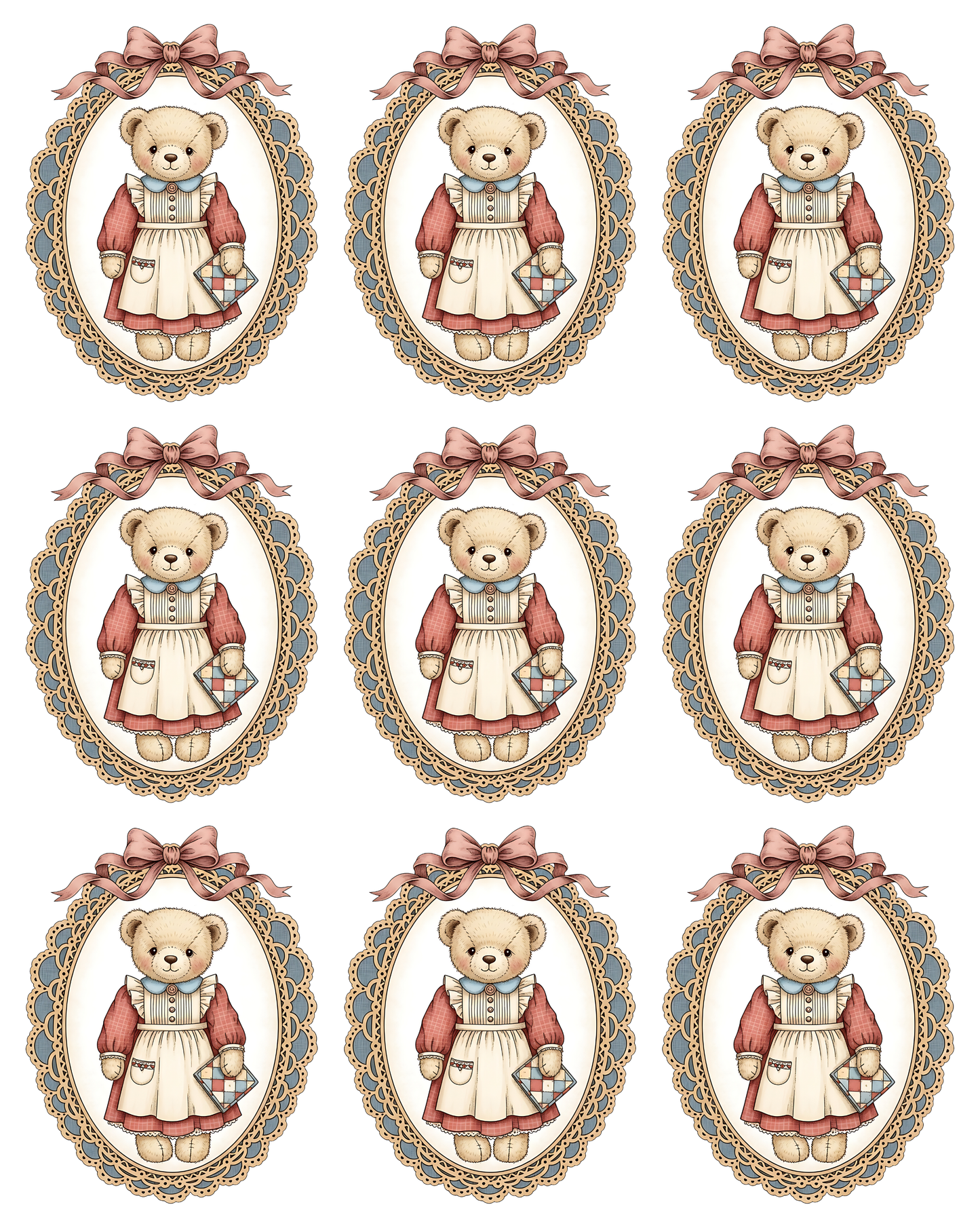 GRANNY BEAR TRANSFER PAPER & CUTTERS | POLYMER CLAY CUTTERS