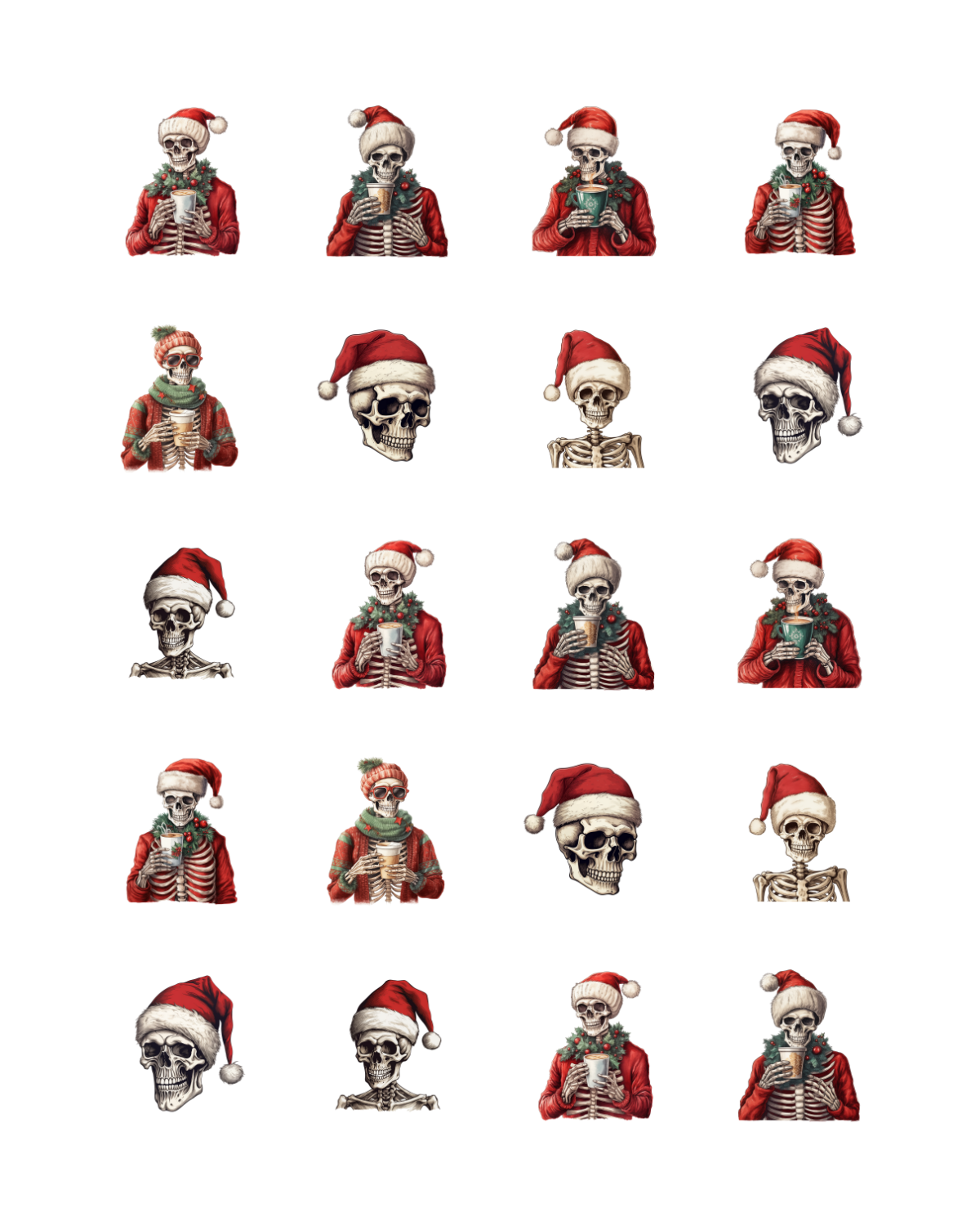 PCC 2078 SKELETON SANTA Transfer Paper | THE CHARM BAR