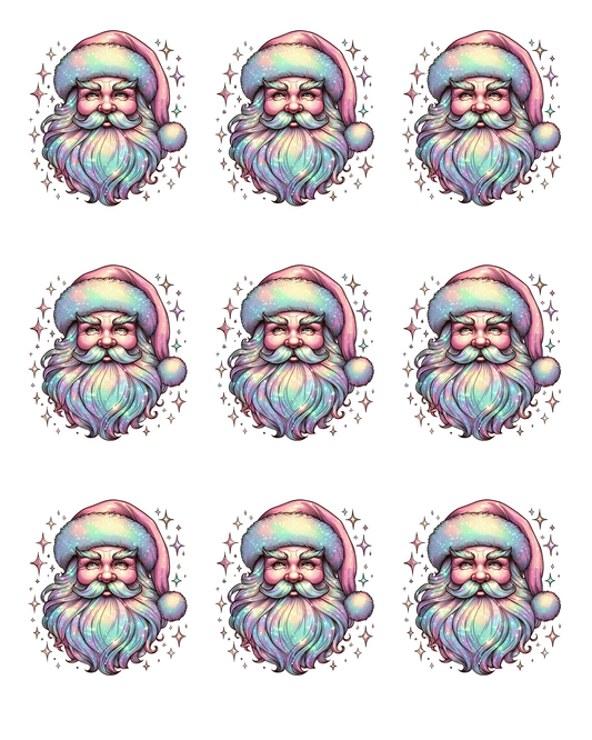 PCC 2068 GLITTER SANTA 2PC. Transfer Paper | CHRISTMAS | POLYMER CLAY